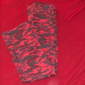 Boys Red Camo True Religion Jeans